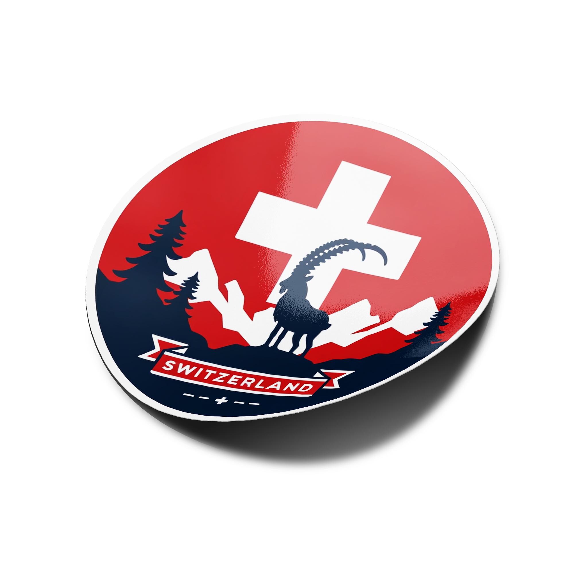 STICKERS PACK Minimalist Swiss Stickers Ibex Mountains and Fir Trees ...