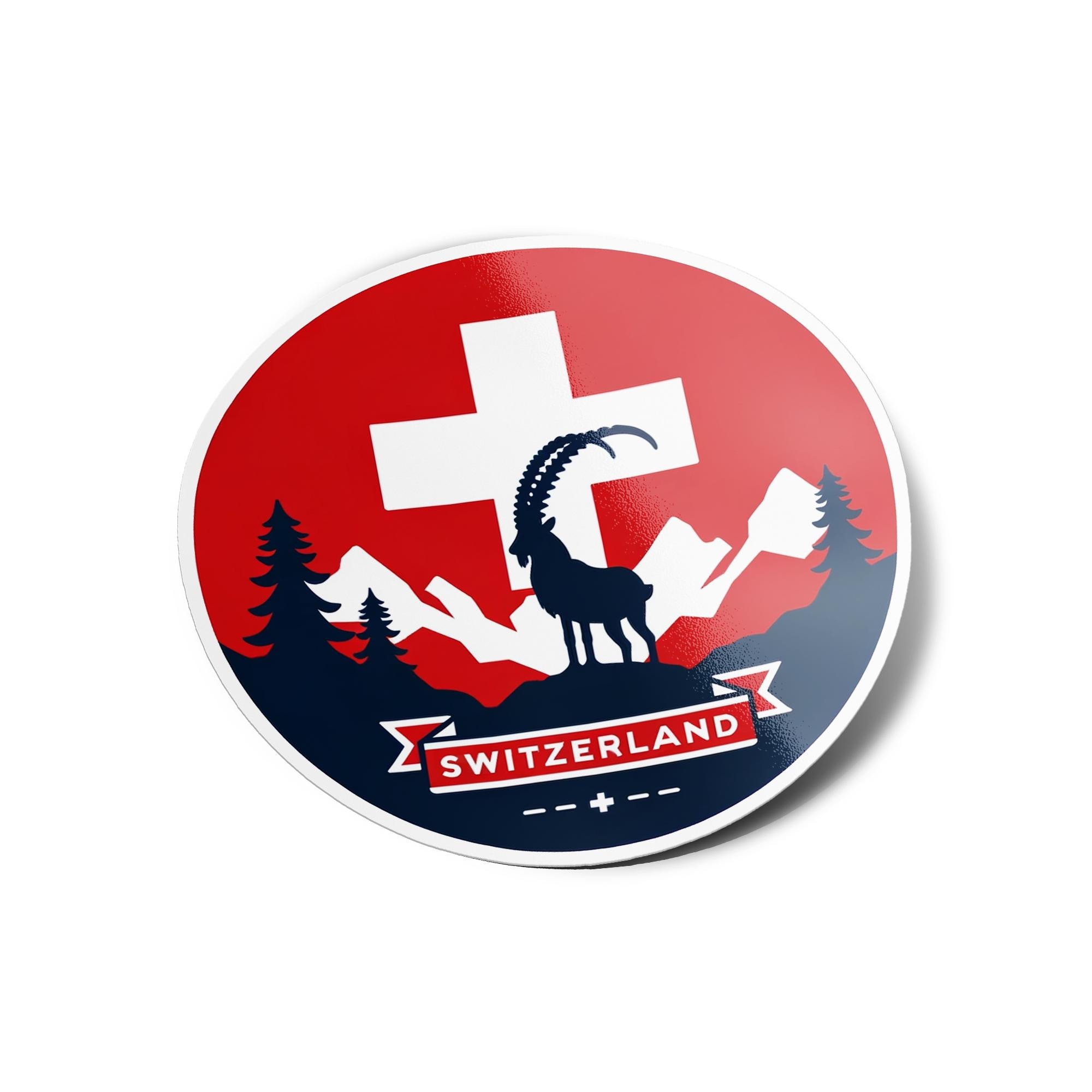 STICKERS PACK Minimalist Swiss Stickers Ibex Mountains and Fir Trees ...