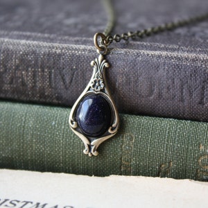 Blue Goldstone Necklace | Ambition, Energy, Vitality