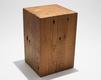 Wooden Cube End Table | Reclaimed Fir Lumber |  Free Shipping!!