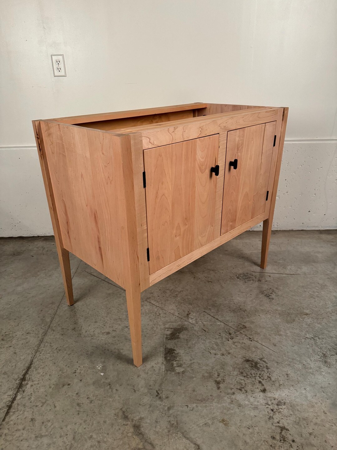 Mid Century Modern Bath Vanity | Double Sink | Maple | Build to Order| Hand Crafted in Lancaster ...