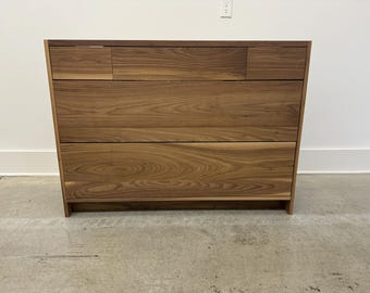 Hand Crafted Walnut Bath Vanity: Single or Double Sink, Custom Sizes