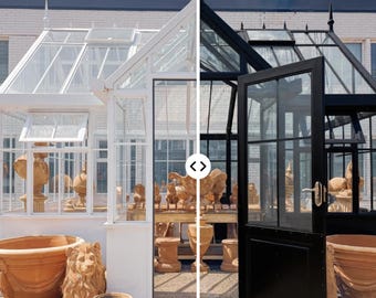 Victorian Style Metal & Glass Greenhouse Kit - English Conservatory