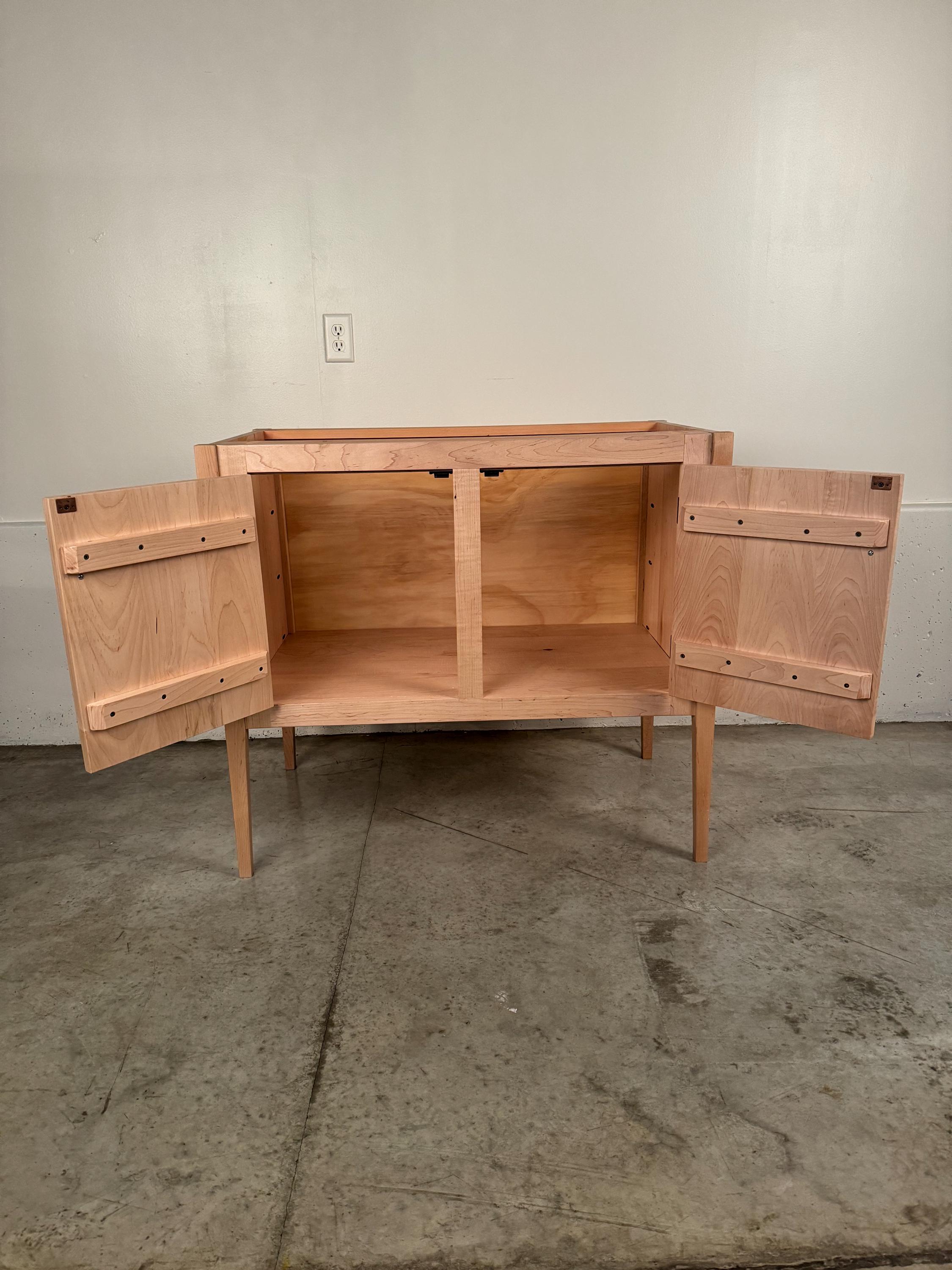 Mid Century Modern Bath Vanity | Double Sink | Maple | Build to Order| Hand Crafted in Lancaster ...