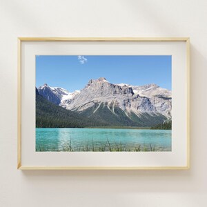 Emerald Lake Photography Digital Download, Banff National Park Wall Art, Lake View Portrait Printable Home Decor, British Columbia Art