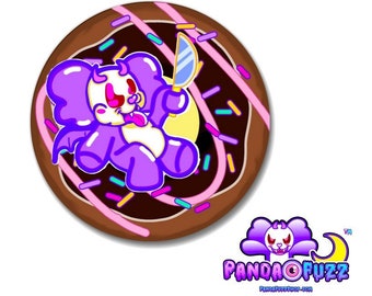 Vampanda Doughnut 4 Inch Button!