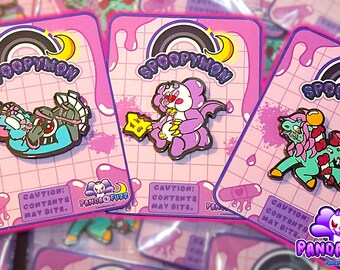 Spoopymon Enamel Pins  Creepy Cute Monster Pins