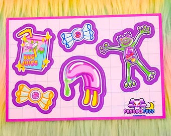 Dissected Frog Candy Gore Sticker Sheet