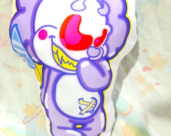 Spoopy Creepy Cute Drip the Vampanda with Knife Double-Sided Pillow
