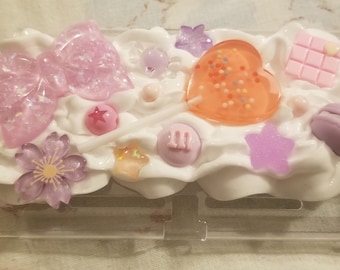 FREE US SHIPPING Fairy Kei Hair Bow Sakura Flower Macaroon Cookie Lollipop Nintendo Switch Lite Deco Case