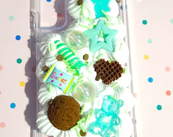 Mint Chocolate Ice Cream Gummy Bear Samsung Galaxy 22 S Deco Case FREE US SHIPPING