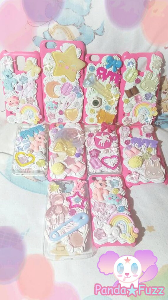 Kawaii Fairy Kei Custom Deco Phone Cases Creepy Cute Decora Etsy