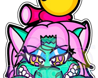 Unicorpse Creepy Cute Unicorn Peeking Sticker