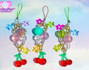 Cherry Lucky Star Mobile Charm Keychains