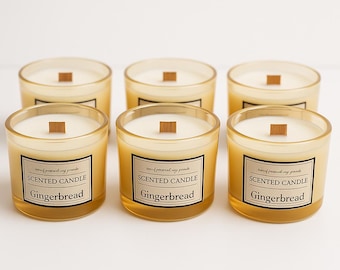Velas de gengibre de cera de soja natural