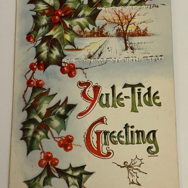 Carte postale de Noël vintage 1911