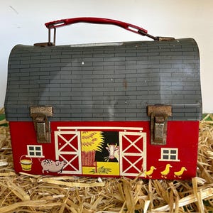 Vintage Thermos Brand Barn Lunchbox