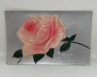 Antique Embossed Rose Postcard