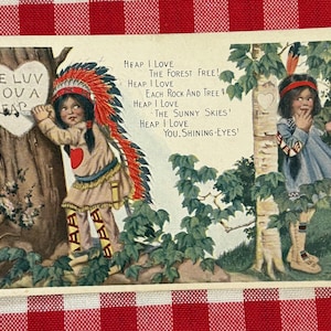Cartão postal antigo de São Valentim de 1915