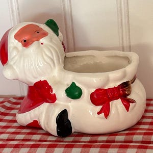 Vintage Ceramic Santa Dish