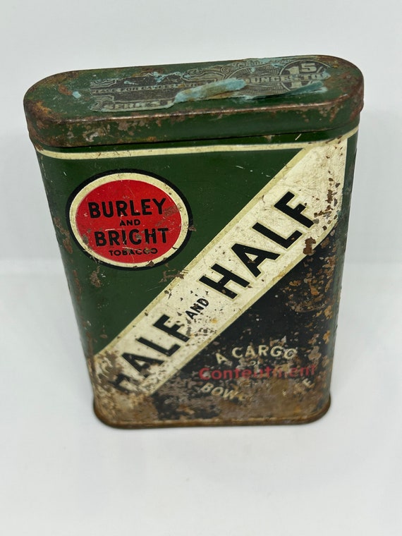 half and half tobacco tin Vintage Half and Half Tobacco Tin