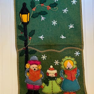 Handgefertigte Perlen und Pailletten Weihnachtskartenhalter