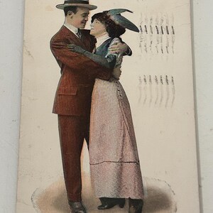 Cartão postal antigo A vida é uma grande rodada de diversão aqui 1914