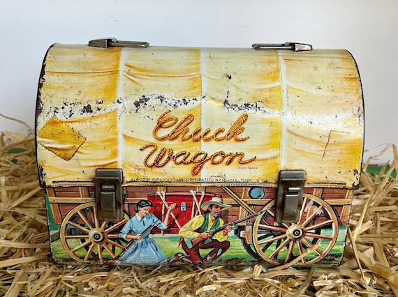 Vintage Aladdin Chuck Wagon Lunchbox With Thermos - Etsy