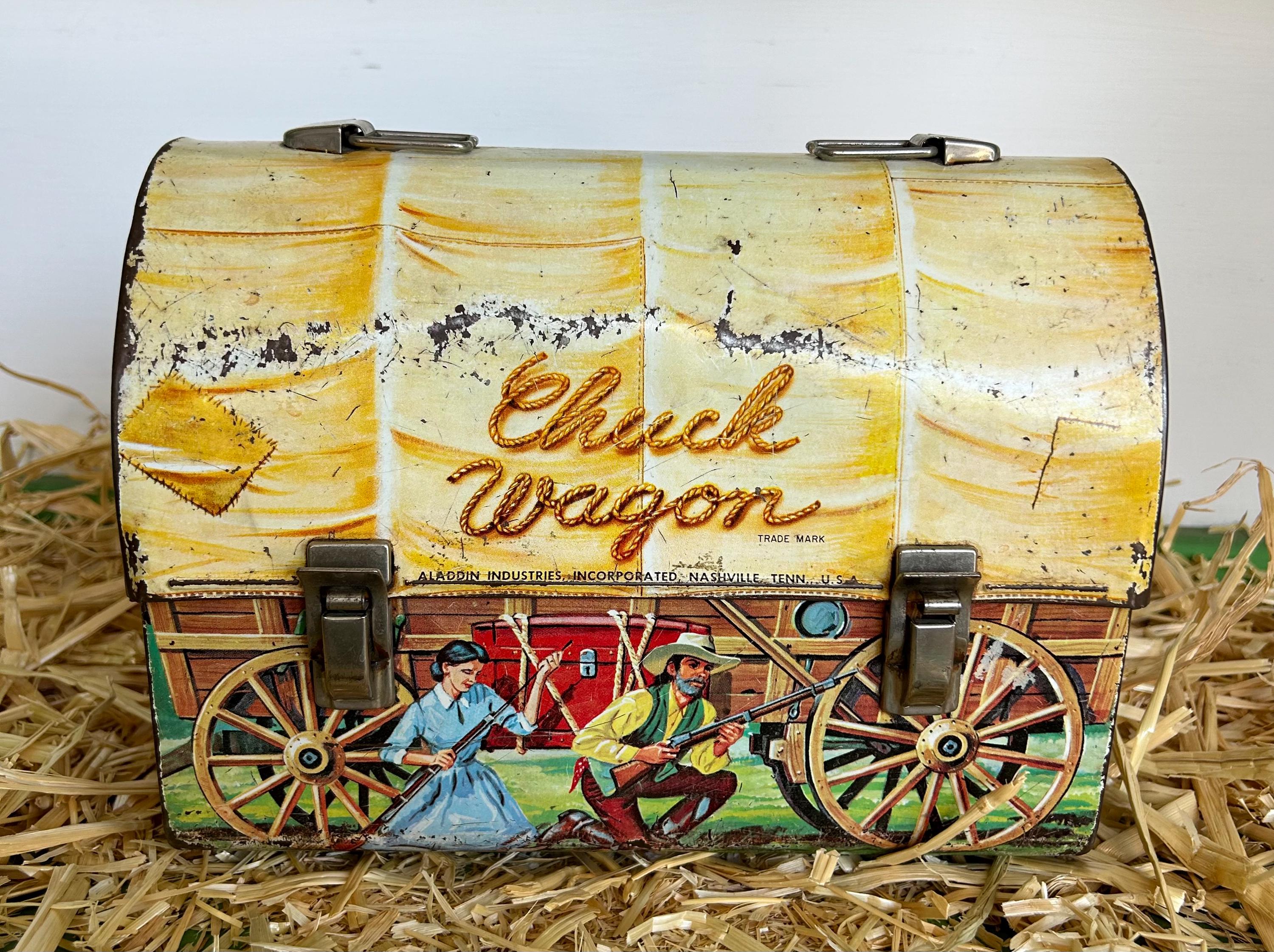 Vintage Aladdin Chuck Wagon Lunchbox With Thermos - Etsy