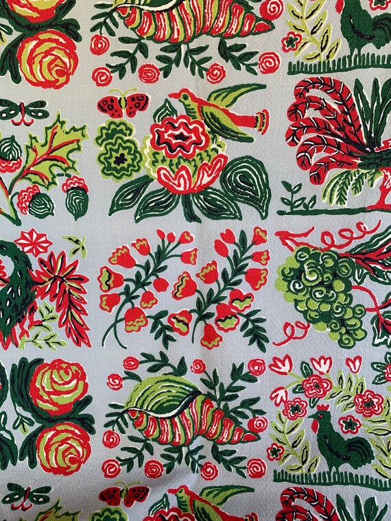 Vintage Bark Cloth Fabric Piece