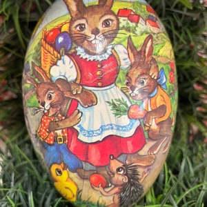Vintage Paper Mache Easter Egg