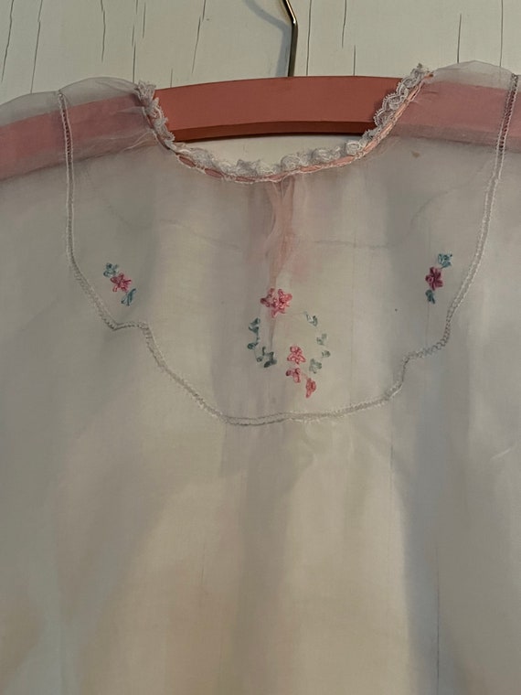 Vintage Organza Baby Dress - image 2