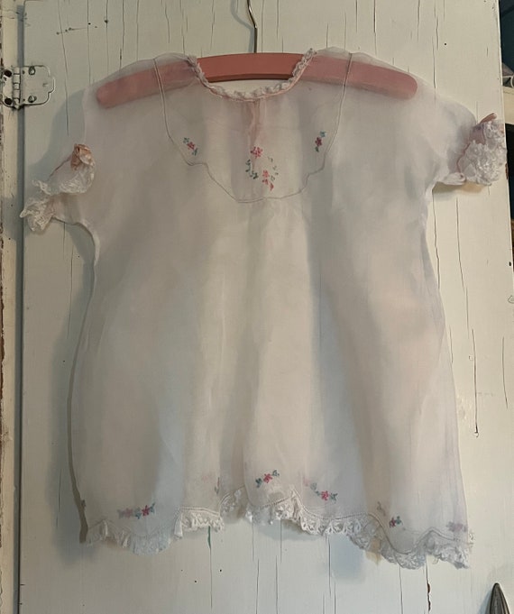 Vintage Organza Baby Dress - image 1