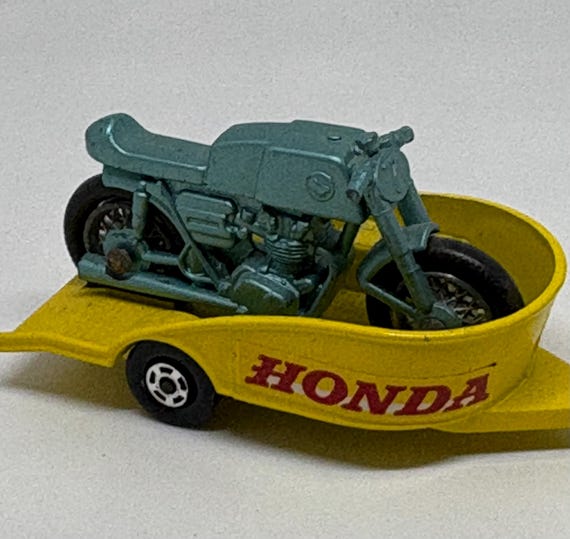 に*ん様 ミニカー マッチボックス 72 ジ―プ ＆ 38 ホンダ バイク トレ Vintage Matchbox #38 Honda Motorcycle and Trailer - Etsy