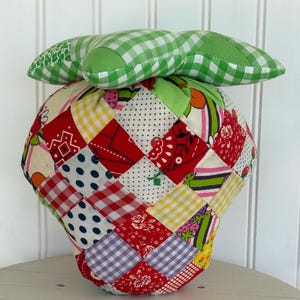 Handmade Strawberry From a Vintage Quilt