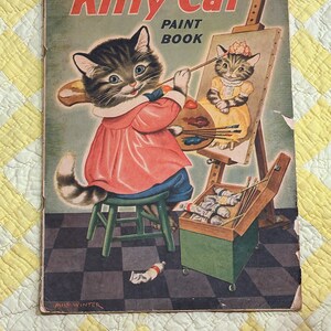 Vintage Kitty Cat Paint Book