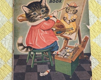 Vintage Kitty Cat Paint Book