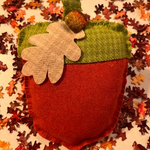 Hand Sewn Wool Acorn