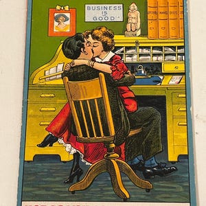 Cartão postal antigo Estou muito ocupado, mas você não percebeu 1912