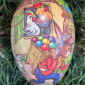 Vintage Paper Mache Easter Egg