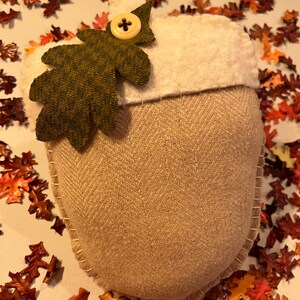 Hand Sewn Wool Acorn