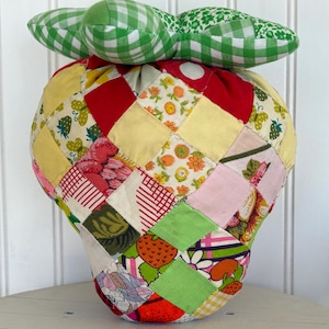 Handmade Strawberry From a Vintage Quilt