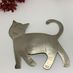 Vintage Silver Cat Pin