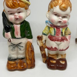 Vintage Ceramic Japan Boy and Girl