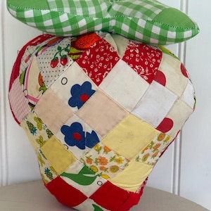 Handmade Strawberry From a Vintage Quilt