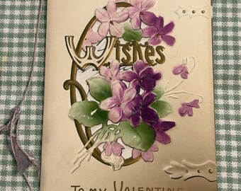 Antique Valentine with Violets