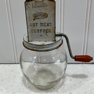 Aqua Androck Glass Food Chopper 1 Cup Vintage Androck 