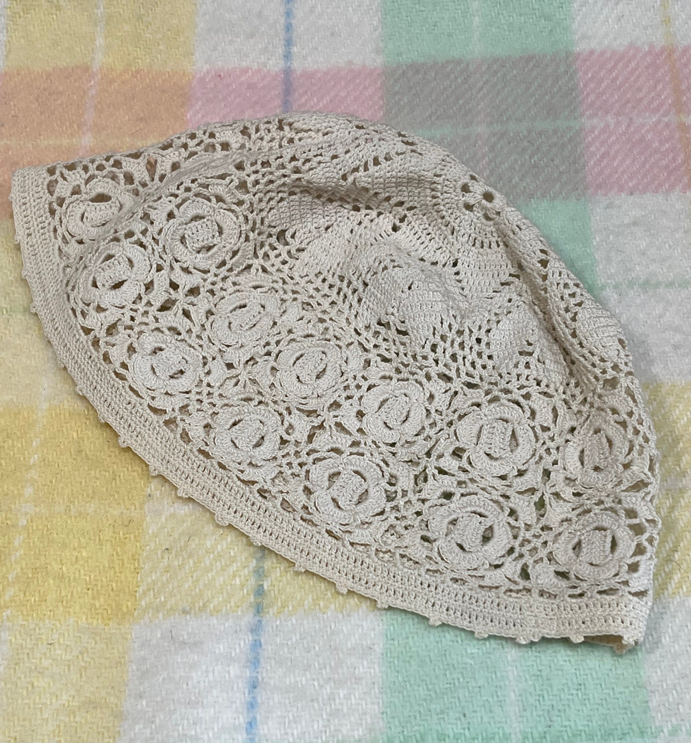 Pull Cape Enfant Crochet Main Vintage - Blanc, Taille Unique, Fait Main