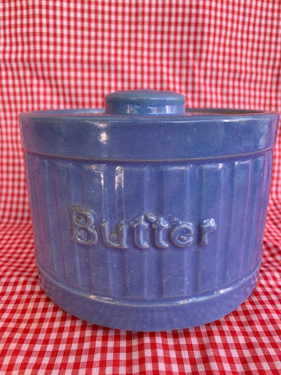 Vintage Butter Crock With Lid Etsy