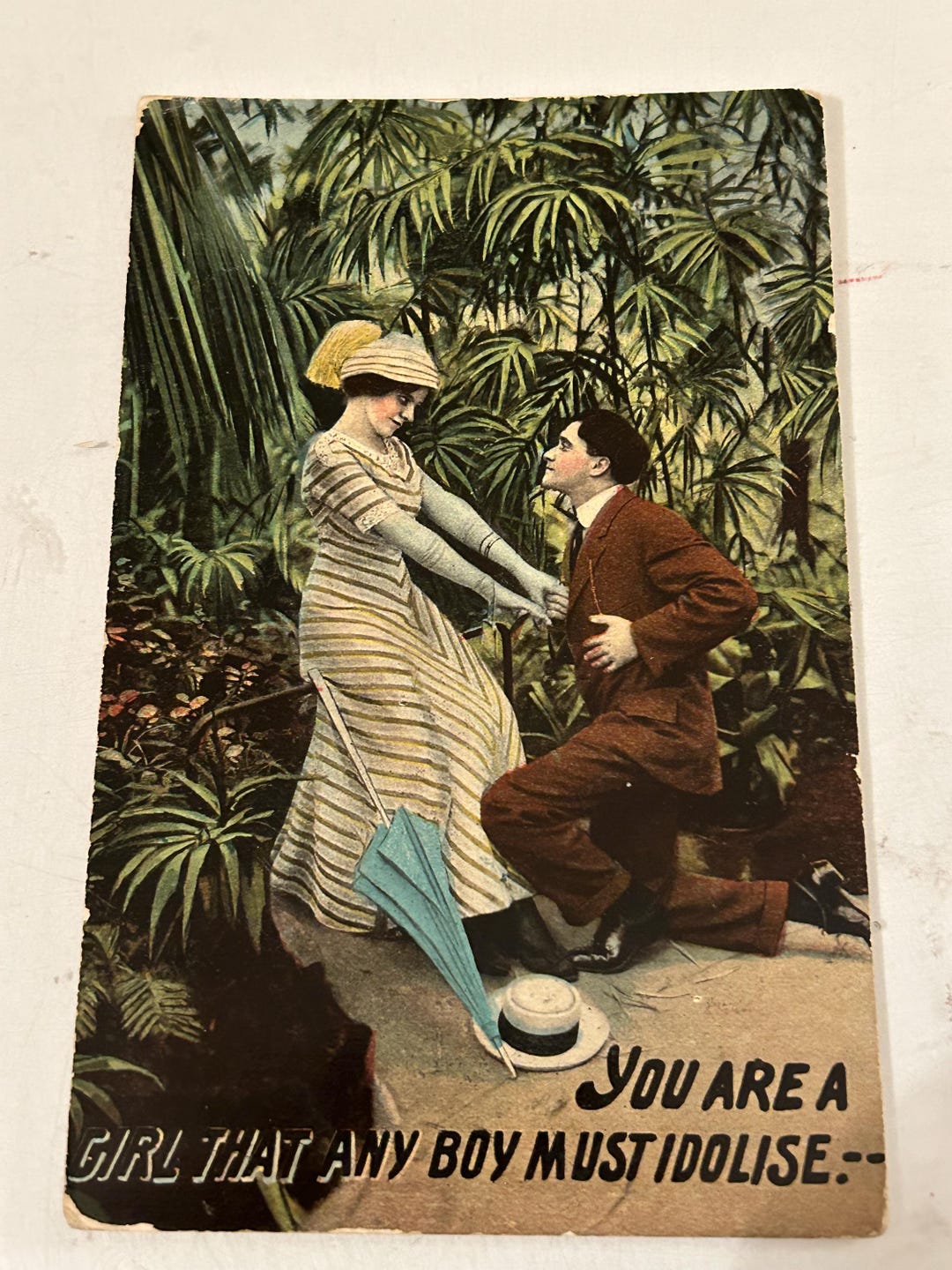 You Are a Girl That Any Boy Must Idolise Vintage Postcard - Etsy